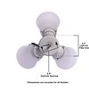 Westinghouse Ceiling Fan -Light Kit 3Lgt Cluster, Brushed Nickel Frosted Ribbed Glass 7784900